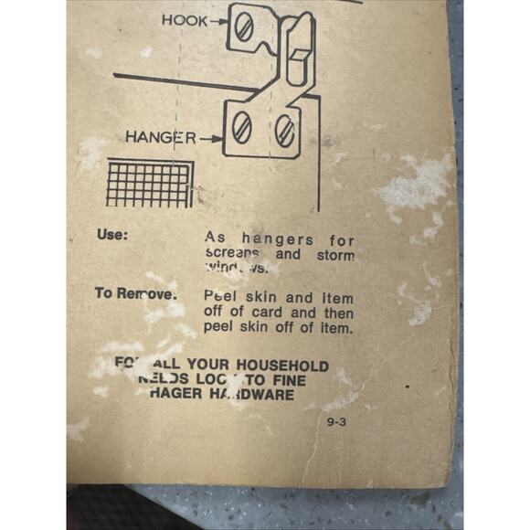 Hager Screen Hangers 2 Sets Wrought Steel Made In St. Louis MO Vintage - Picture 6 of 6